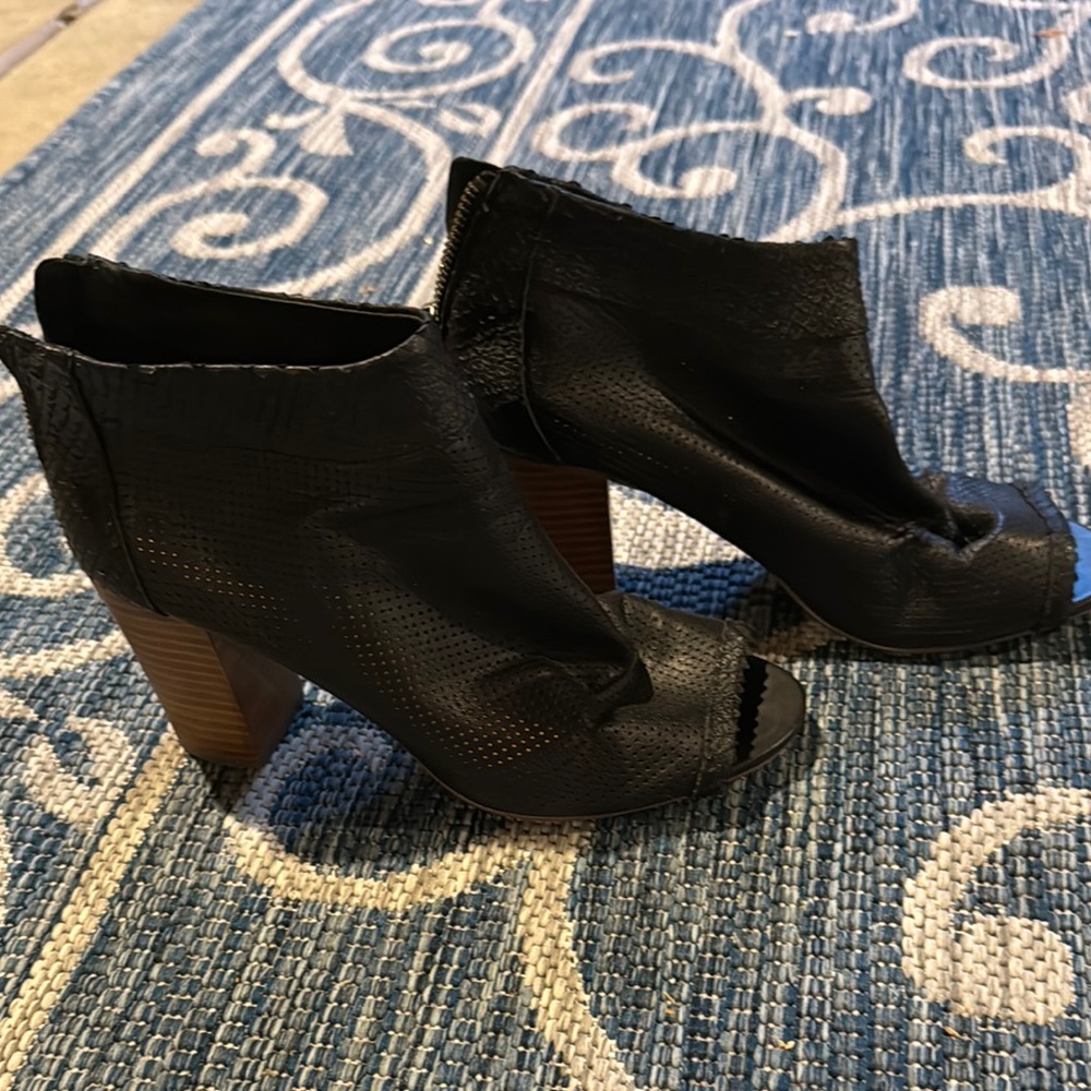 Black Ankle Boots with Block Heel